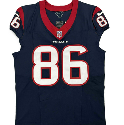Dalton Schultz SIGNED ✍️ Game-Issued Houston Texans 🐂 Nike NFL Jersey inc COA ⭐