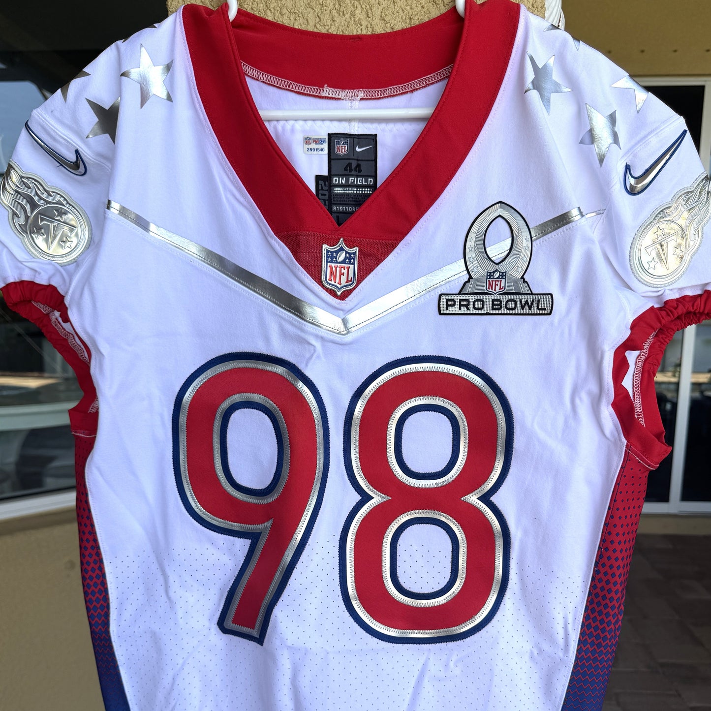 Jeffery Simmons GAME ISSUED 2022 Pro Bowl 💥 Tennessee Titans NFL Nike Jersey 👕 Includes Certificate of Authentication 🛡️