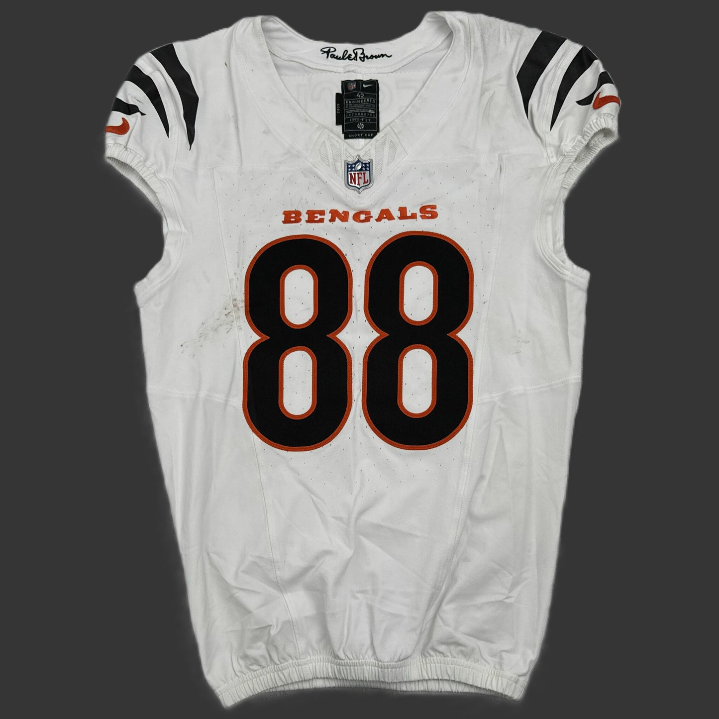 Mike Gesicki GAME WORN 09/21/25 💪 Cincinnati Bengals 🐅 NFL Jersey vs Minnesota Vikings Also Includes Certificate of Authenticity