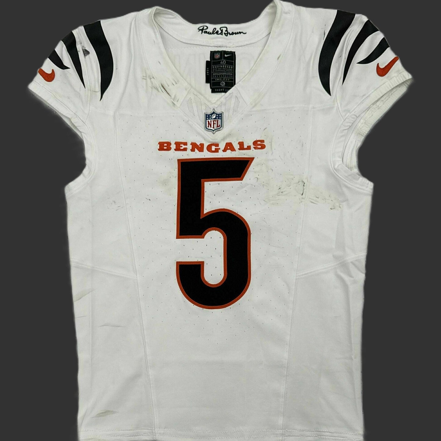 Tee Higgins GAME WORN 💪 11/16/25 Cincinnati Bengals Nike NFL Jersey vs Pittsburgh Steelers Also includes COA