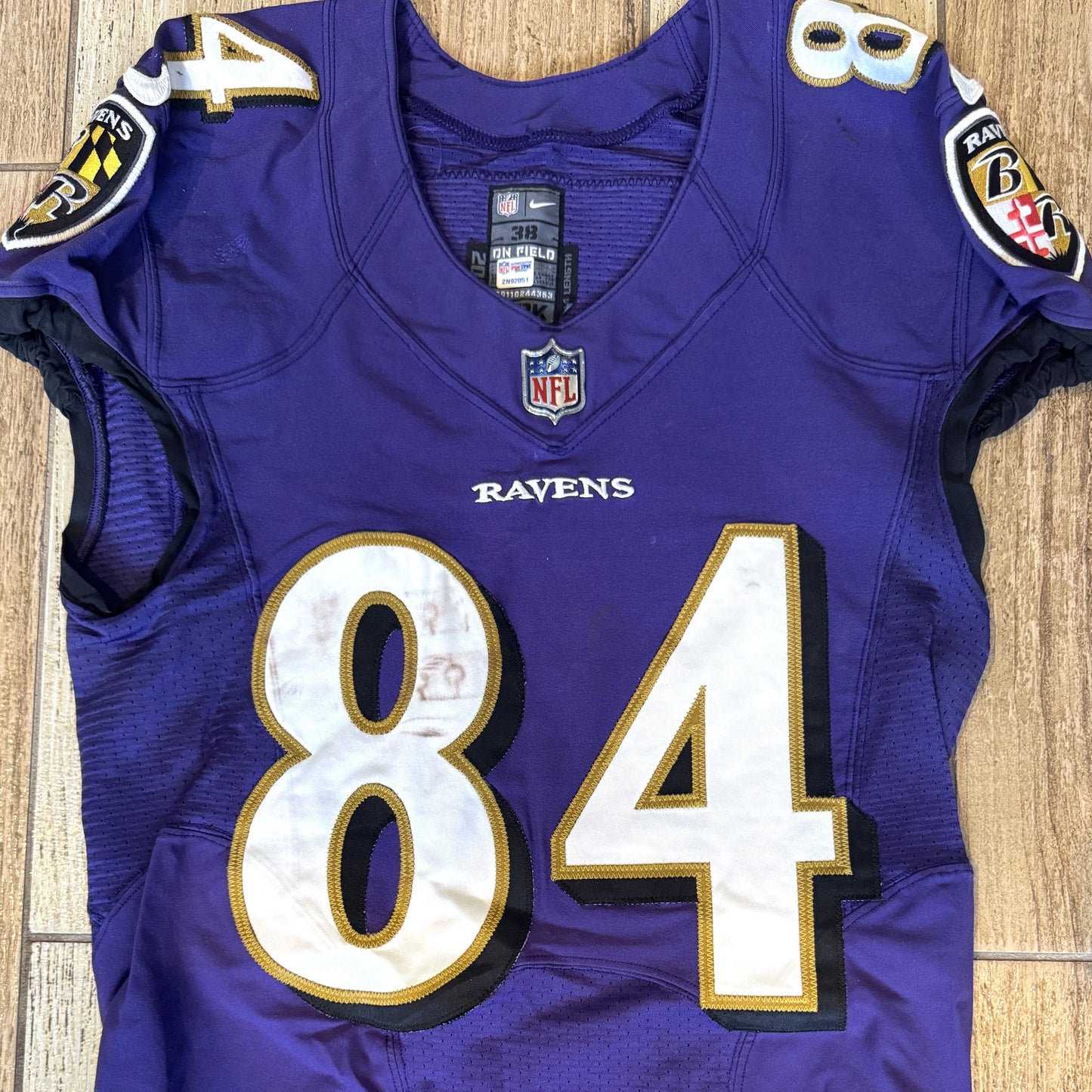 Josh Oliver GAME WORN💪11/20/22 Ravens💜vs. Panthers🐾On-Field NFL Nike Jersey Worn during the November 20, 2022 victory vs. Carolina Panthers