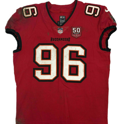 Greg Gaines GAME WORN 12/07/25 Tampa Bay Buccaneers OnField NFL Jersey vs New Orleans Saints Also includes COA 🛡️