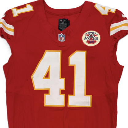 James Winchester GAME-USED💪09/28/25 Kansas City Chiefs NFL Jersey🎽vs. Baltimore Ravens