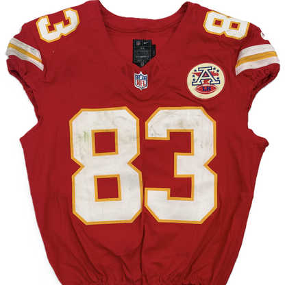 Noah Gray GAME WORN 💪 09/28/25 Kansas City Chiefs Nike NFL Jersey🎽vs. Baltimore Ravens - COA included 🛡️