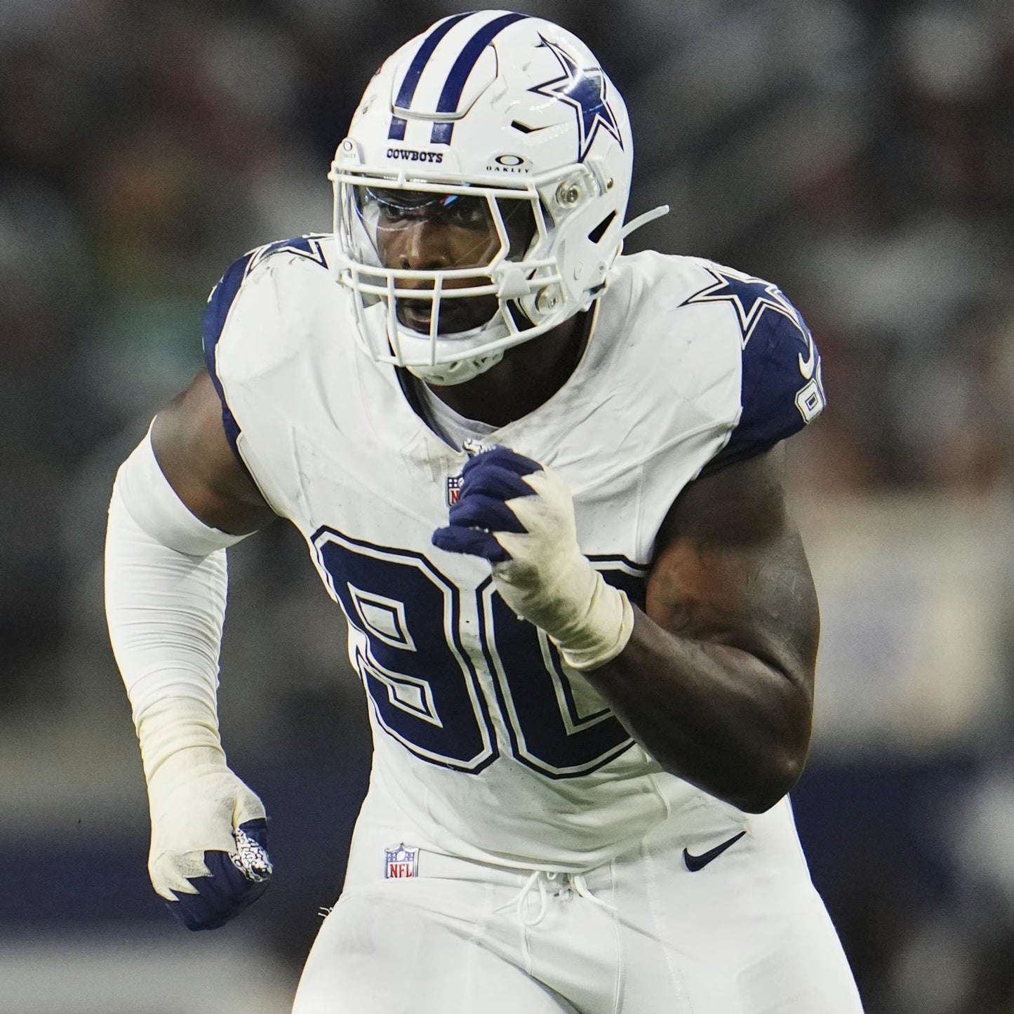 DeMarcus Lawrence GAME ISSUED 💪 Dallas Cowboys Pro Bowl Games Nike NFL Jersey 👕 Also includes COA