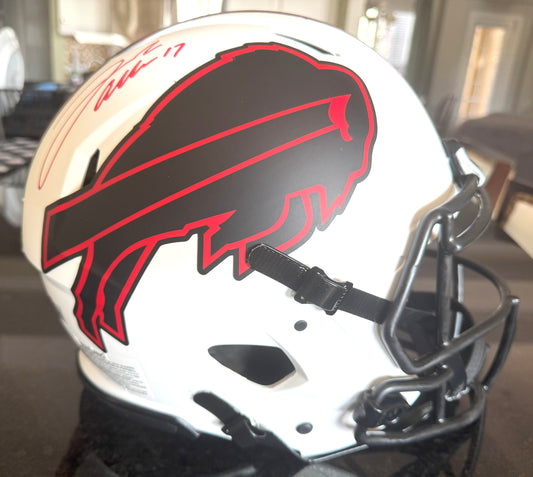 JOSH ALLEN Signed✍️Buffalo Bills🦬Full-Size Authentic On-Field Lunar Eclipse Alternate Speed Helmet (Beckett)