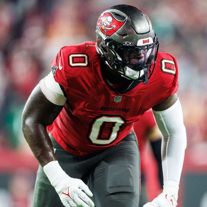 Yaya Diaby💪Hand-Signed Tampa Bay Buccaneers🏴‍☠️ Riddell Mini Helmet Includes COA🏈