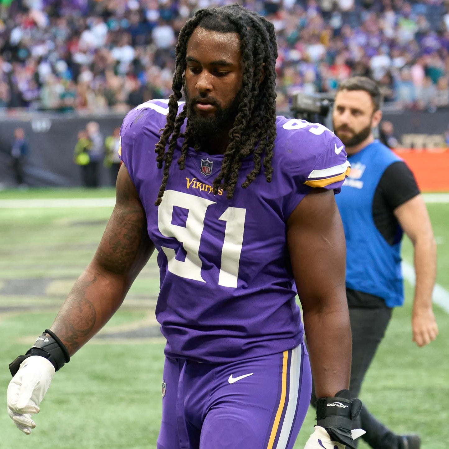 Pat Jones II GAME USED 10/06/24 PHOTO MATCHED 📸 Minnesota Vikings 👕 Jersey vs. New York Jets London Game ✅ Inc. PSA Authenticity