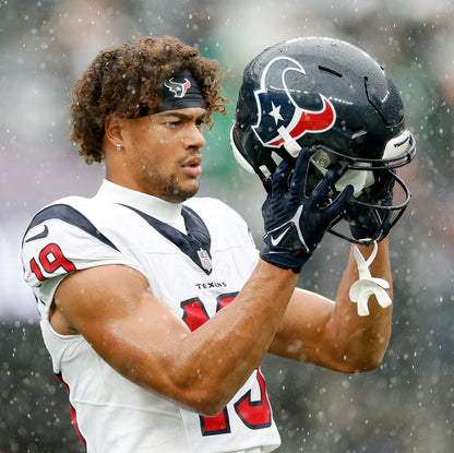 Xavier Hutchinson GAME WORN 💪 10/13/24 Houston Texans 🐂 NFL Jersey 👕 Victory over the New England Patriots inc. Metabilia COA 🛡️