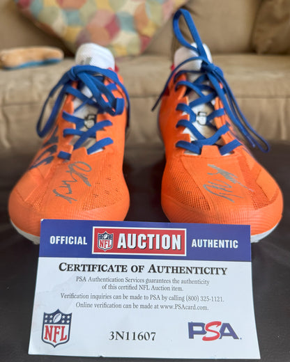 Dante Miller Hand Signed 🖊️ Game Issued 💪 New York Giants Cleats 2024 NFL Season 👟 Also includes PSA Authenticity 📄
