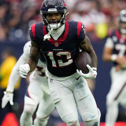 Nico Collins Hand Signed 🖊️ Practice-USED 💪 Wilson The Duke NFL Ball Inscribed "Houston Strong!"