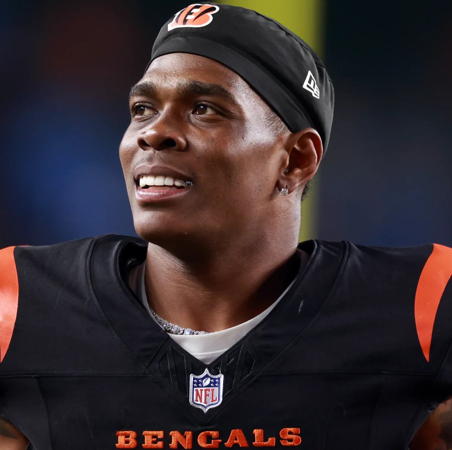Cam Taylor-Britt GAME WORN 💪 10/05/25 Cincinnati Bengals Nike NFL Jersey vs.Lions inc. COA 🛡️