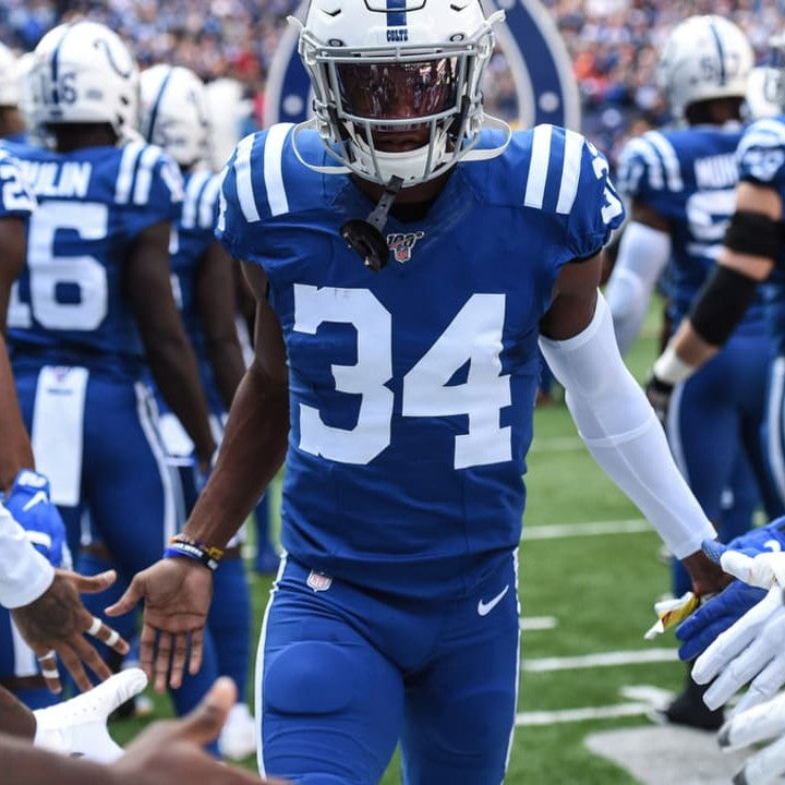 Rock Ya-Sin TEAM / GAME ISSUED 💪 Indianapolis Colts 🐎 Nike NFL Jersey 👕 Inc. COA and 100 NFL seasons Patch