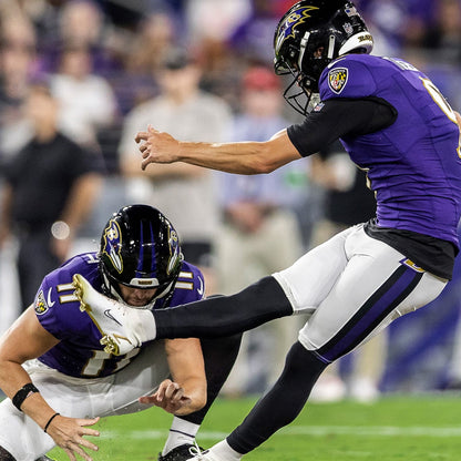 Justin Tucker GAME-WORN💪09/15/24 Baltimore Ravens💜NFL Jersey vs. Las Vegas Raiders +COA