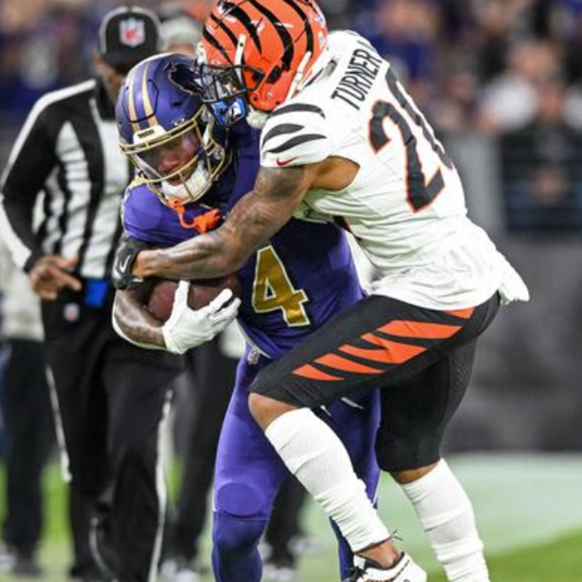 DJ Turner II GAME WORN 10/16/25 💪 Cincinnati Bengals 🐅 Nike NFL Jersey 👕vs Pittsburgh Steelers inc. COA 🛡️