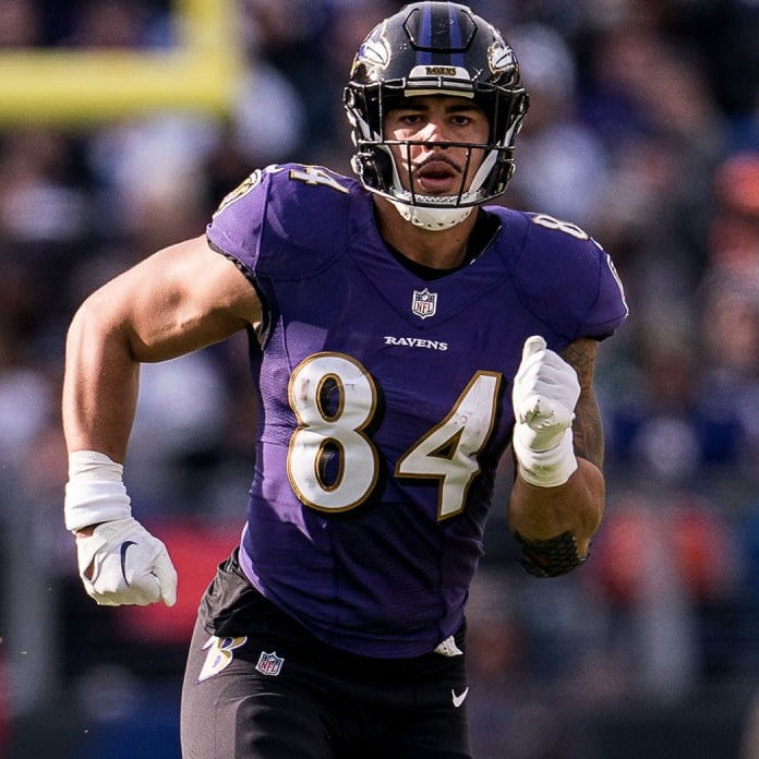 Josh Oliver GAME WORN💪11/20/22 Ravens💜vs. Panthers🐾On-Field NFL Nike Jersey Worn during the November 20, 2022 victory vs. Carolina Panthers