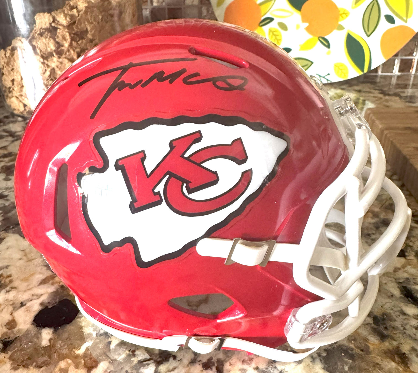Trent McDuffie Signed✍️Kansas City Chiefs mini Speed Helmet - 💯NFL Memorabilia