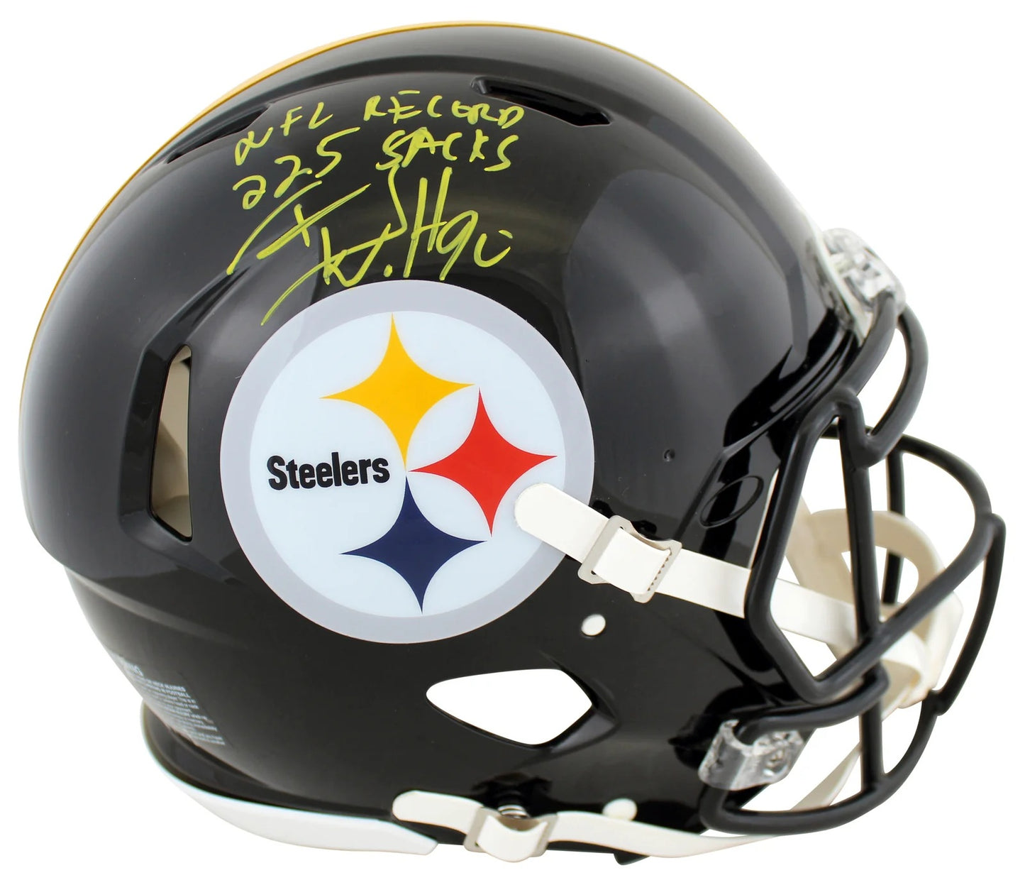 T. J. Watt Signed ✍️ Pittsburgh Steelers Full-Size Proline NFL Speed Helmet Inc. Inscription and COA 🛡️