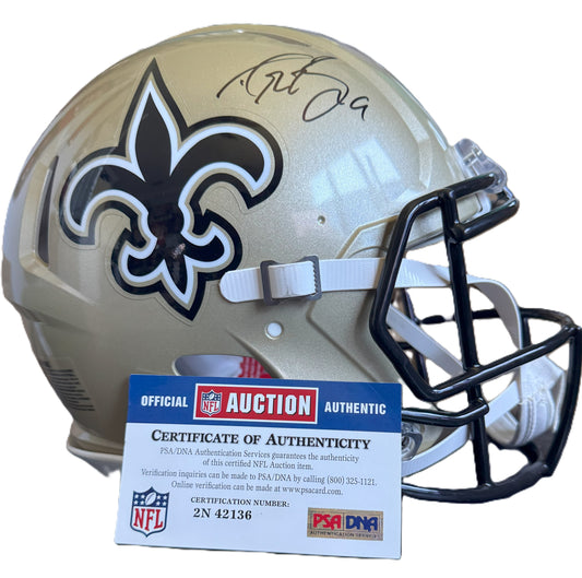 Drew Brees Signed ✍️ New Orleans Saints ⚜️ Full-Size Proline NFL Helmet Inc. PSA Authentication 🛡️