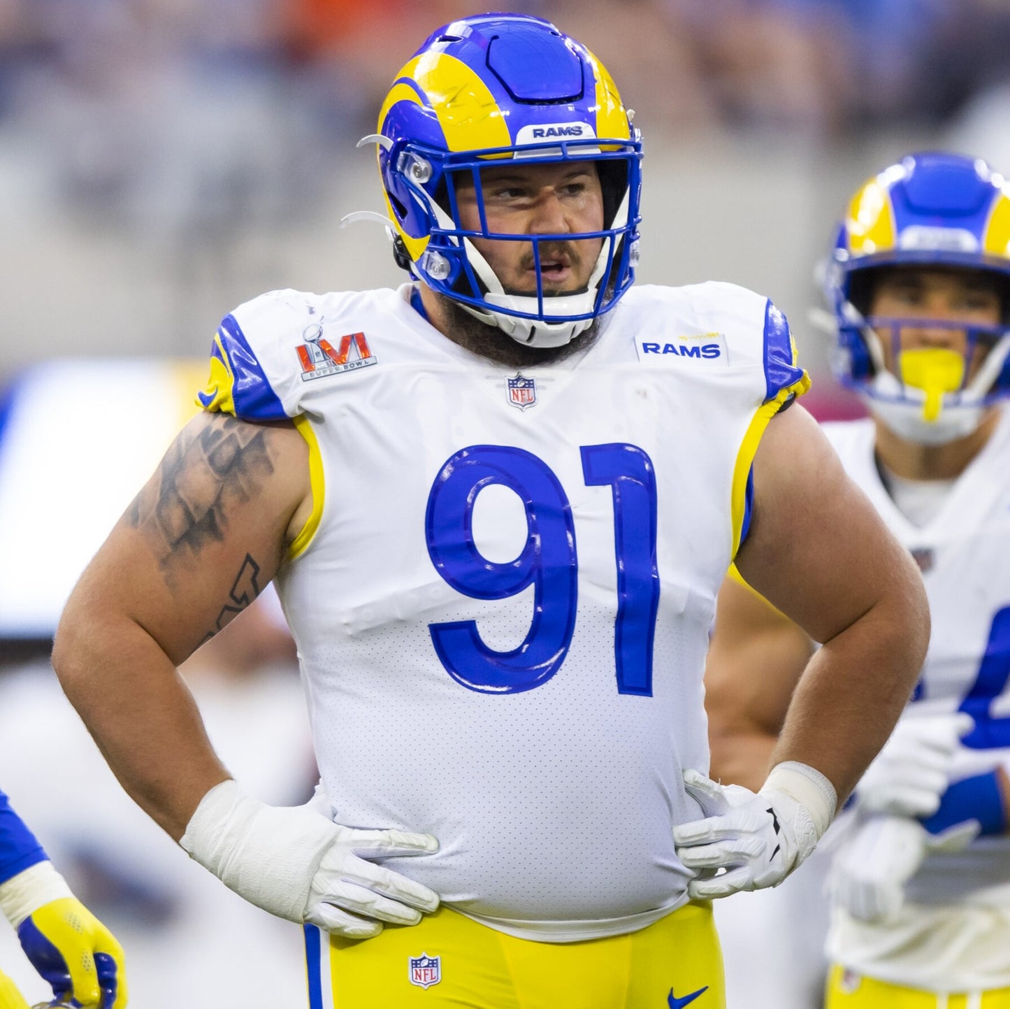 Greg Gaines TEAM ISSUED 💪 Los Angeles Rams Nike NFL On-Field Jersey 👕 Inc. COA 📄