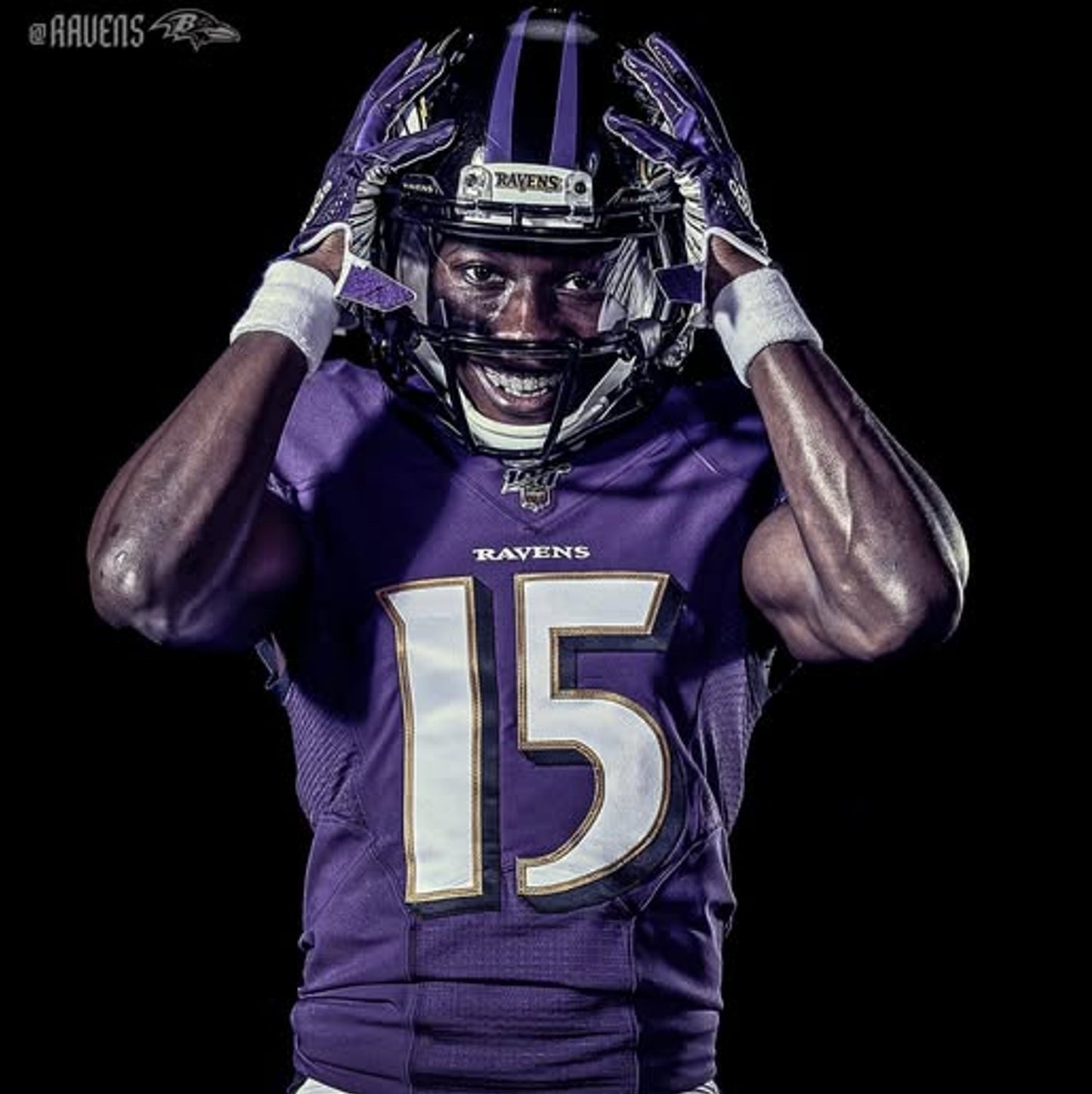 Hollywood Brown GAME-WORN💪Baltimore Ravens💜Nike On-Field NFL Jersey PSA COA
