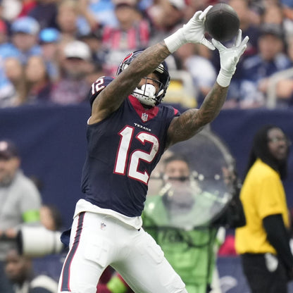 Nico Collins Hand Signed 🖊️ Practice-USED 💪 Wilson The Duke NFL Ball Inscribed "Houston Strong!"