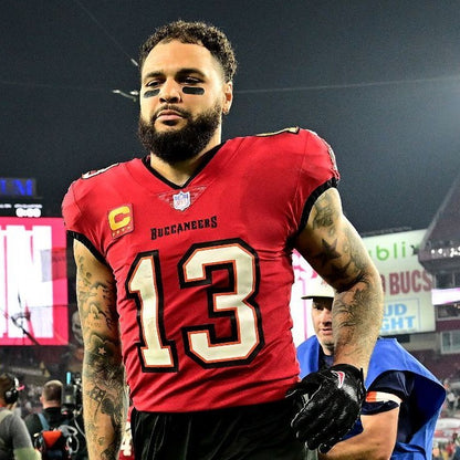 Mike Evans GAME USED Signed + Inscribed "NFL Record Season" Wilson Duke Ball Tampa Bay Buccaneers 24-25 Season Inc. Proof of Authenticity 🛡️