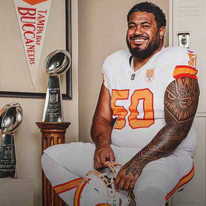 Vita Vea GAME-ISSUED💪Tampa Bay Buccaneers On-Field Nike 1976 Throwback Jersey