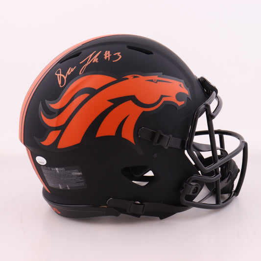 Drew Lock Signed ✍️ Denver Broncos Full-Size Authentic On-Field Eclipse Alternate Speed NFL Helmet