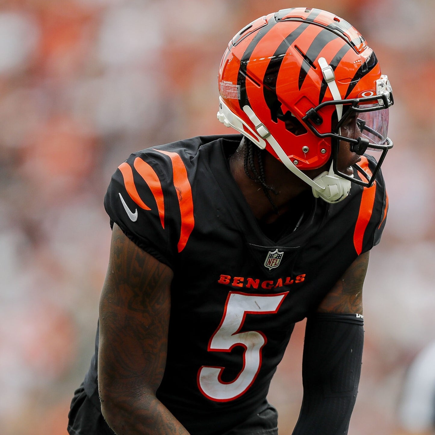 Tee Higgins GAME WORN 💪 10/26/25 Cincinnati Bengals 🐅 Nike NFL Jersey 👕vs New York Jets inc. COA 🛡️