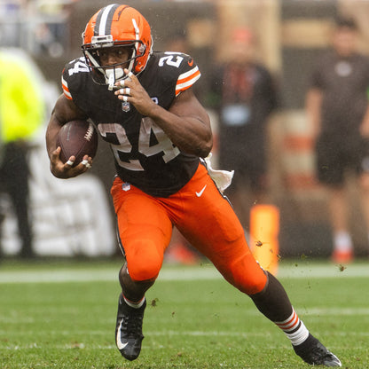 Nick Chubb GAME WORN/USED 10/27/24 💪 PHOTO-MATCHED 📸 Cleveland Browns On-Field NFL Jersey 👕 vs. Baltimore Ravens Also includes Professional Sports Authenticator (PSA)