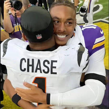 Ja'Marr Chase GAME WORN 09/21/2025 💪 PHOTO-MATCHED 📸 Bengals 🐅 NFL Jersey vs.Vikings Inc. Certificate of Authenticity 🛡️