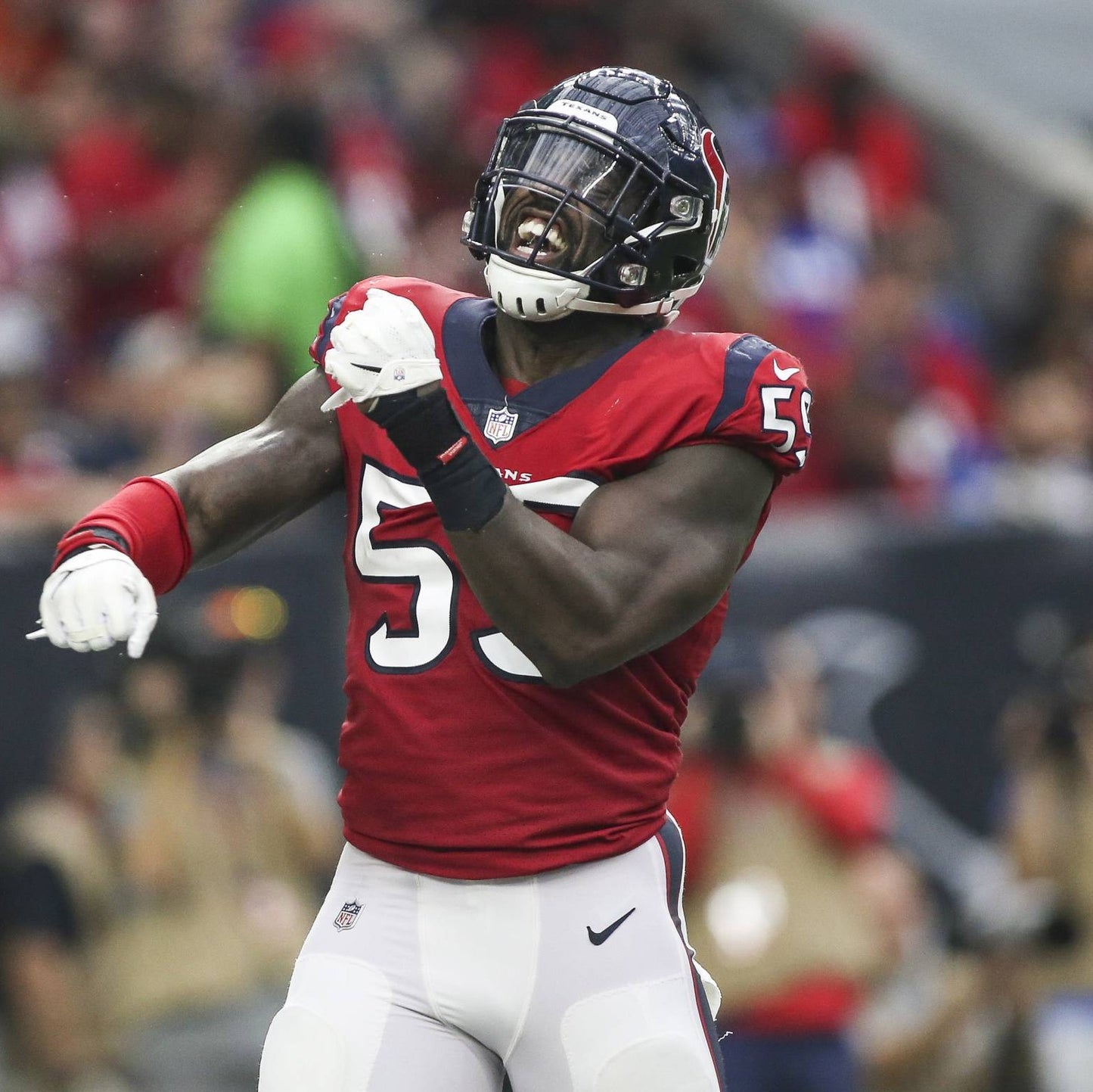 Whitney Mercilus Team-Issued Houston Texans 🐂 Nike NFL Jersey 👕 includes COA 🛡️