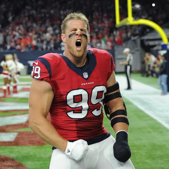 J.J. Watt 💯 TEAM ISSUED 💪 Houston Texans On-Field Nike NFL Jersey 👕 Includes Walter Payton NFL Man of the Year & Captain Patches