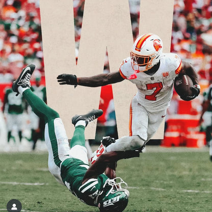 Bucky Irving GAME ISSUED Tampa Bay Buccaneers Nike NFL Creamsicle Jersey Inc.COA