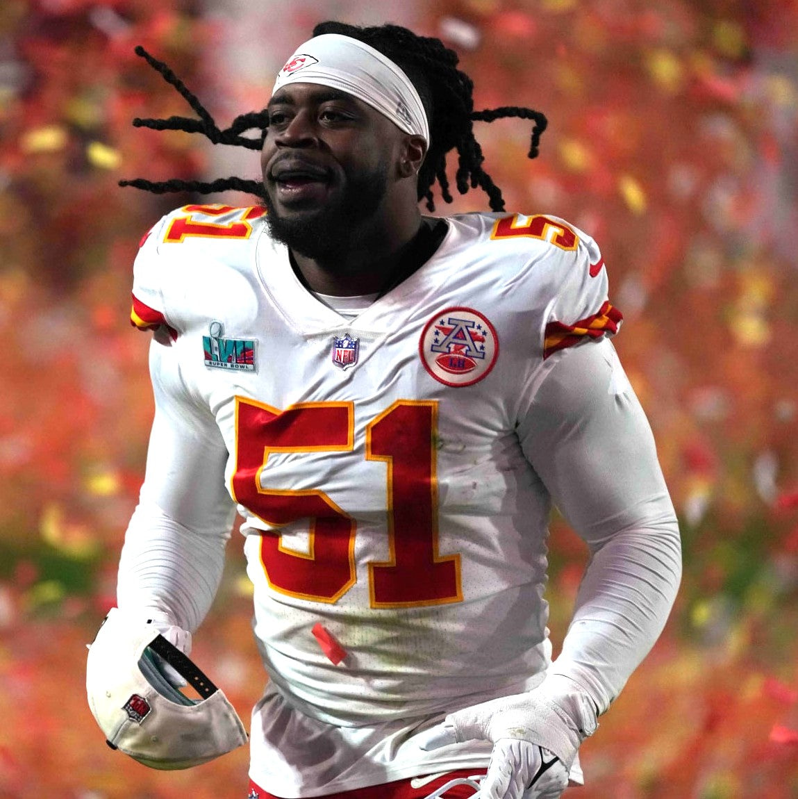 Mike Danna GAME WORN 💪 10/06/25 Kansas City Chiefs Nike NFL Jersey 🎽 vs Jaguars - COA included 🛡️