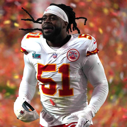 Mike Danna GAME WORN 💪 10/06/25 Kansas City Chiefs Nike NFL Jersey 🎽 vs Jaguars - COA included 🛡️