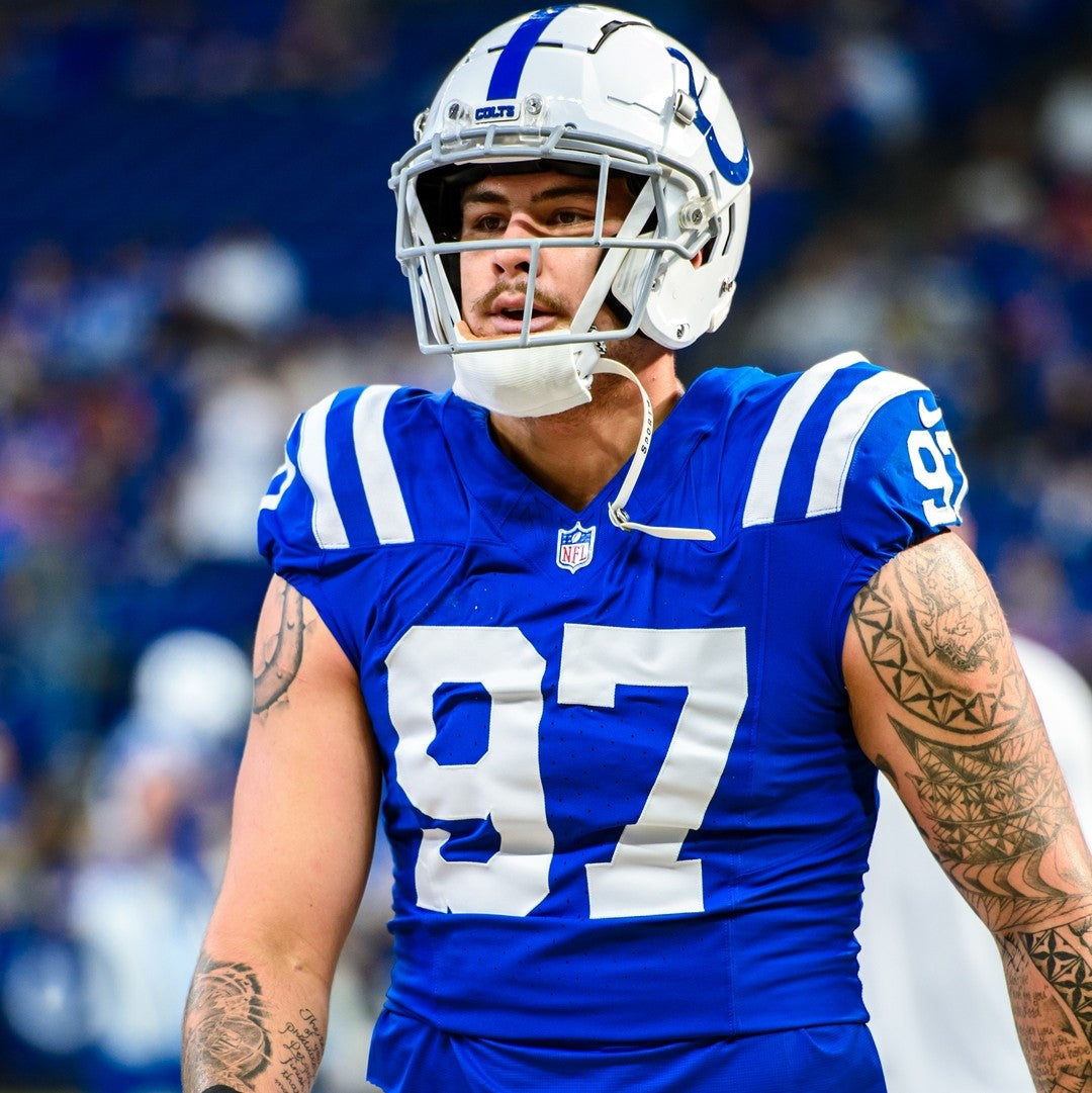 Laiatu Latu SIGNED GAME ISSUED 💪 Indianapolis Colts Nike NFL Jersey 👕 Also includes COA