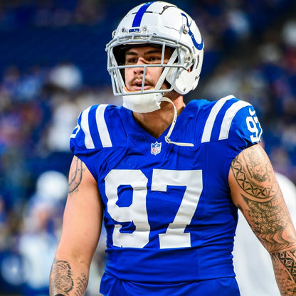 Laiatu Latu SIGNED GAME ISSUED 💪 Indianapolis Colts Nike NFL Jersey 👕 Also includes COA
