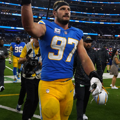 Joey Bosa TEAM-ISSUED💪Los Angeles Chargers⚡NFL Nike Jersey👕Includes Captains Patch
