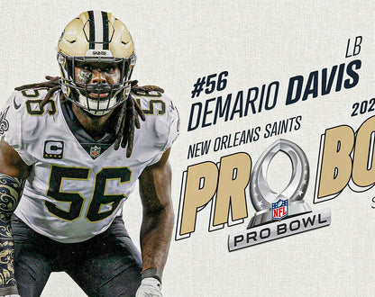 Demario Davis GAME ISSUED 💪 Pro Bowl Games 2024 New Orleans Saints Authentic Nike NFL Jersey 👕 With PSA Authenticity 🛡️