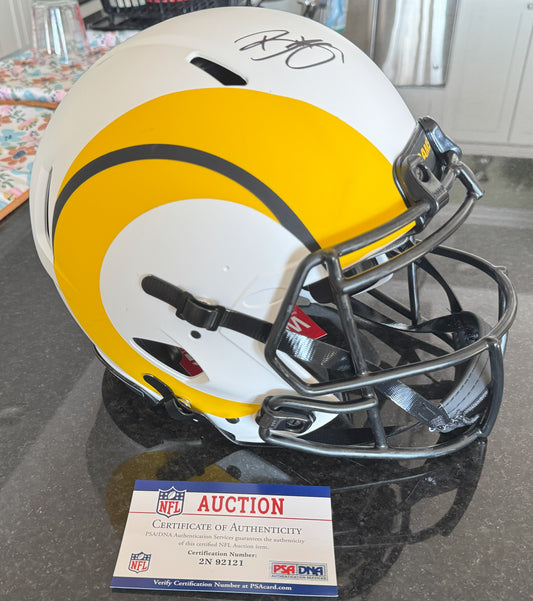 Bobby Wagner Hand-Signed Los Angeles Rams🐏Full-Size Authentic Lunar Eclipse Speed Helmet inc.PSA COA