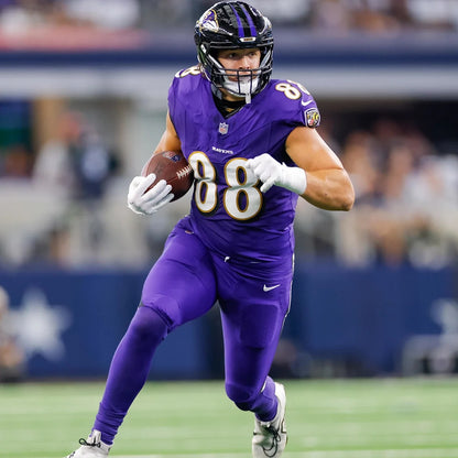 Charlie Kolar GAME-WORN💪from the 2025 season Baltimore Ravens💜Jersey Also includes COA