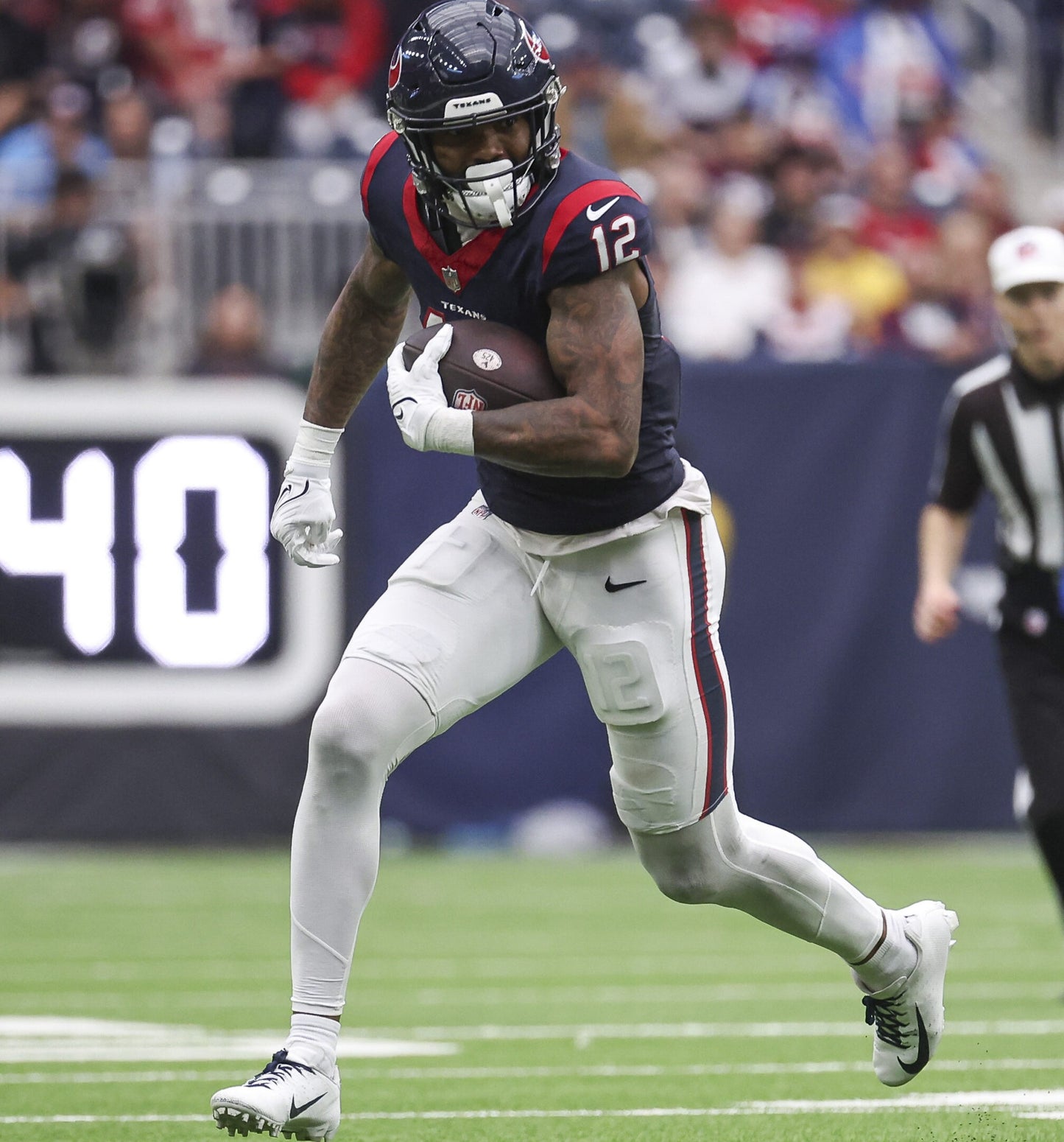 Nico Collins Signed GAME-USED Ball 💪 24/25 season Houston Texans NFL Inscribed "1,000yd SZN 11/12" Limited Edition of 12 💥