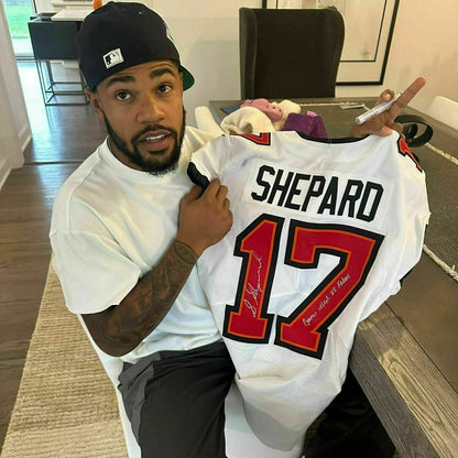 Sterling Shepard Signed & Inscribed GAME WORN 09/07/25 Tampa Bay Buccaneers Nike NFL Jersey vs. Atlanta Falcons Includes COA 📄
