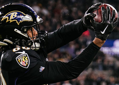 Isaiah Likely Signed🖊️GAME USED💪12/21/24 Baltimore Ravens💜NFL Ball Inscribed 1 TD🏈vs Steelers (Ravens Win)