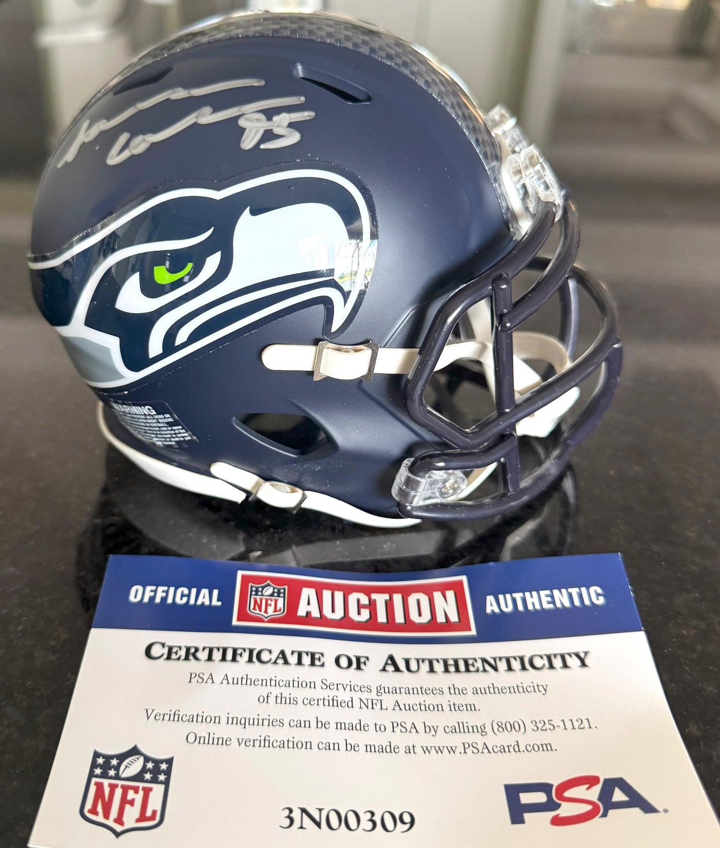 L.J. Collier Hand-Signed✍️Seattle Seahawks mini Helmet NFL Sports Memorabilia💯