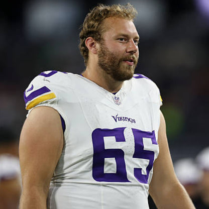 Michael Jurgens GAME WORN 💪 09/28/25 Minnesota Vikings 💜 vs Pittsburgh Steelers NFL Jersey Also includes PSA Authentication