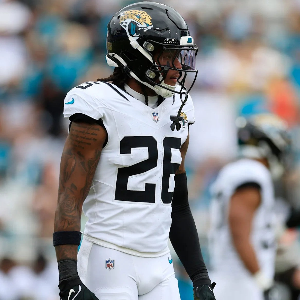 Antonio Johnson GAME USED 💪 10/13/24 Jacksonville Jaguars 🐆 Nike NFL Jersey 👕 vs. Chicago Bears Also includes PSA authentication 🛡️