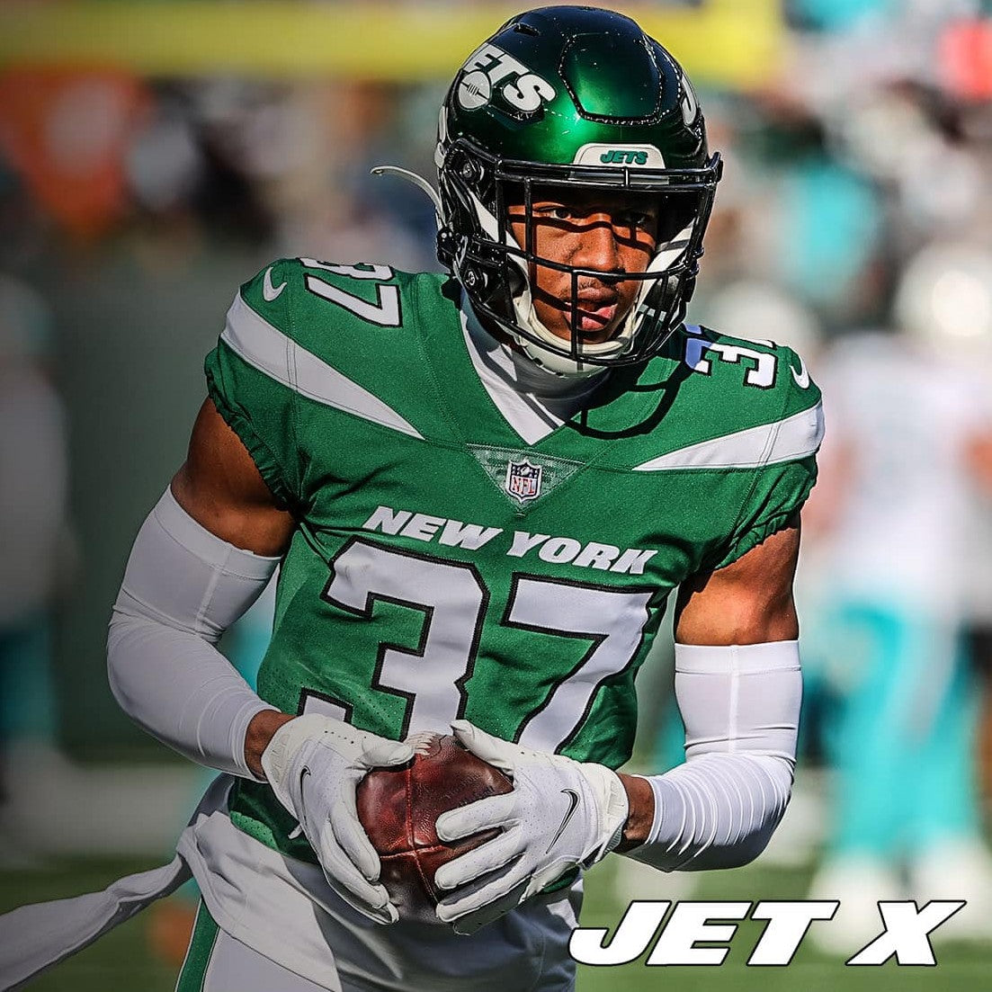 Bryce Hall Hand Signed AUTHENTIC 💪 New York Jets Jersey 👕 Also includes Professional Sports Authenticator COA 🛡️